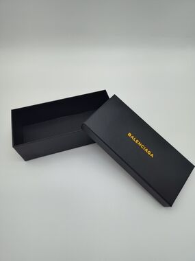 BALENCIAGA Black Gold Logo Presentation Gift Box Designer Packaging